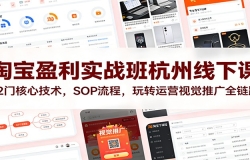 淘宝盈利实战班杭州线下课:12门核心技术,SOP 流程,玩转运营视觉推广全链
